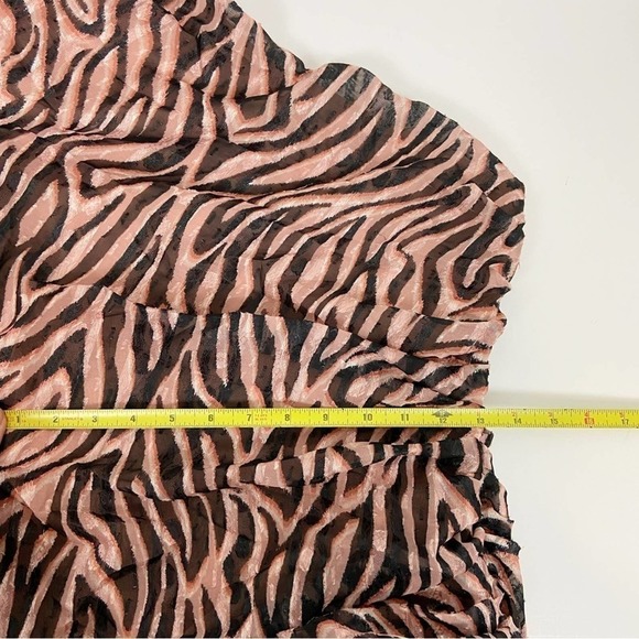Dundas x Revolve Norma Mini Dress Natural Zebra Size S - Picture 14 of 15
